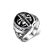 Aeici Bagues Mariage Homme Alliances Acier Inoxydable Le Crâne Alliance Argent Taille 66.5
