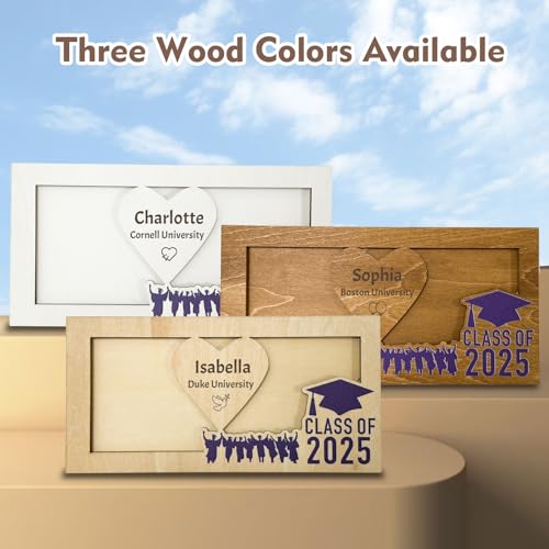 Personalized Graduation Money Holder - Custom Wooden Graduation Card Box Cash Holder Envelope for Class of 2025 Graduates3