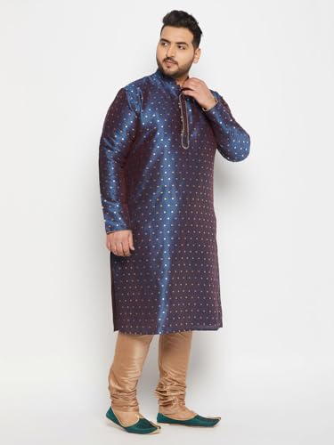 Image of Vastramay Plus Men's Silk Blend Kurta Pyjama Set