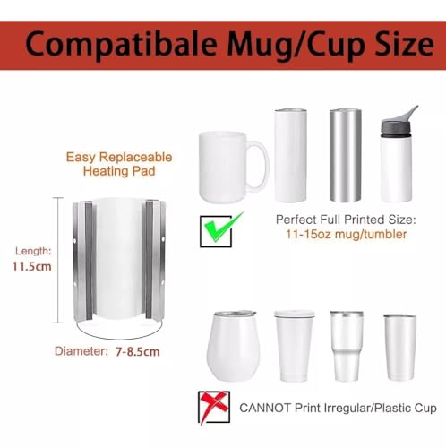 Mecolour 220V Prensa Térmica De Sublimação 11oz Em Caneca Máquina De Prensa De Café Copo De Cerveja