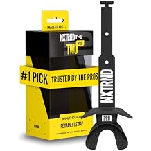 Nxtrnd Two Pro Football Mouth Guard, Permanent Strap, Fits Adult & Youth Black