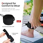 Abahub Premium Coil SUP Leash, 10 ft Coiled Paddle Board Leashes, 7.2mm Thick Legrope Strap for Longboard Surfboards, Stand-up Paddleboards, iSUP Replacement Leg Rope, 8 Colors… - Image 4