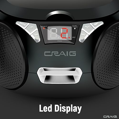 image for Craig CD6925 Portable Top-Loading Stereo CD Boombox with AM/FM Stereo 