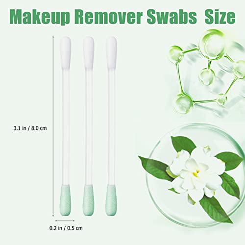 100 Pcs Cotton Makeup Remover Swabs, Disposable Vitamin E Liquid-Filled Cotton Swabs Sticks for Eye/Lip/Eyebrow/Eyelash Makeup Correctors Removing Swabs