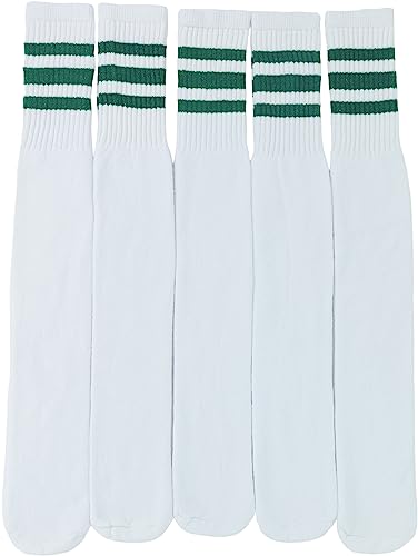 Image of ToBeInStyle Unisex Knee High Cotton Tube Athletic Thick Socks w /Stripe Top