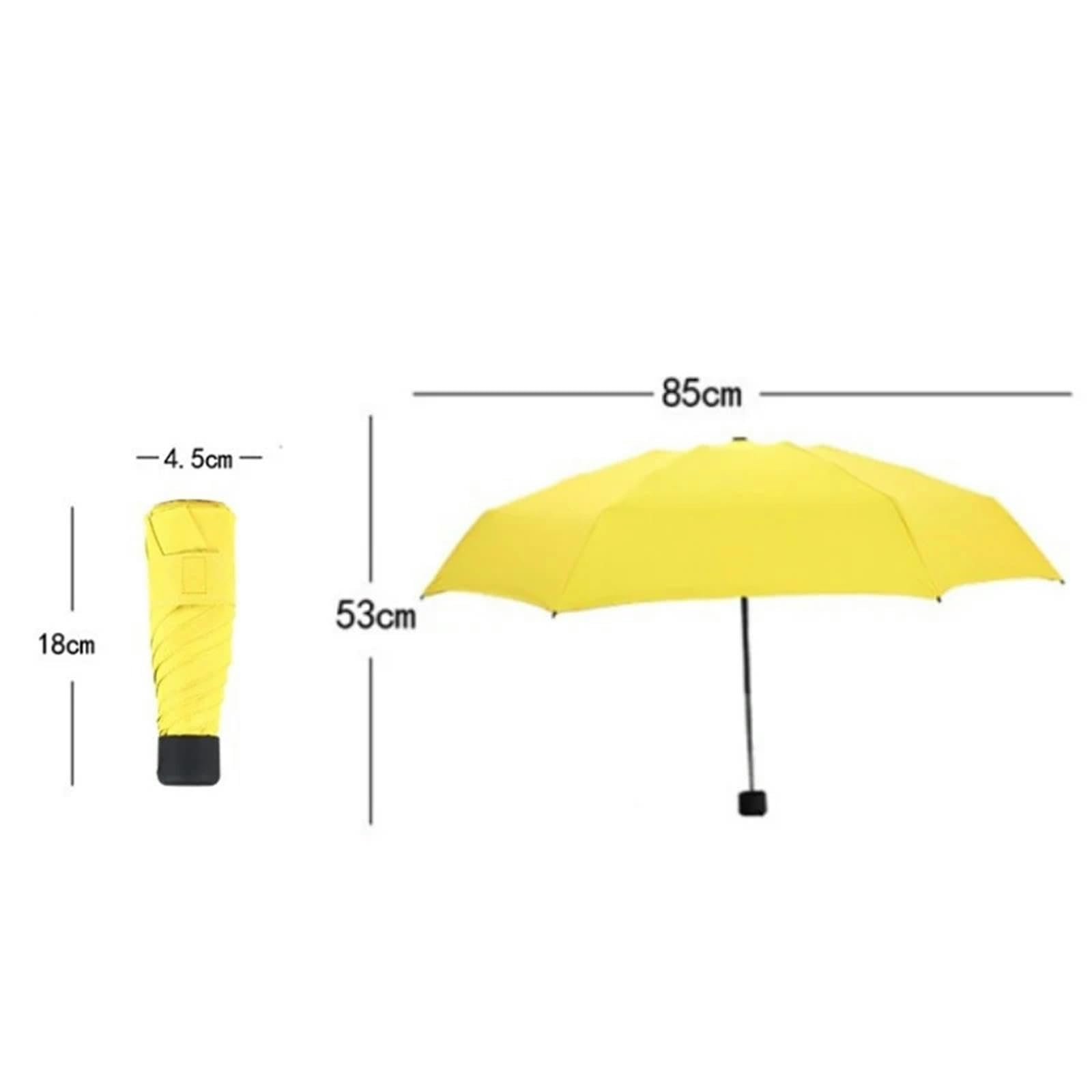 TEidea Parasol mini kieszonkowy składany parasol, unisex, odporny na warunki atmosferyczne, przenośny parasol podróżny