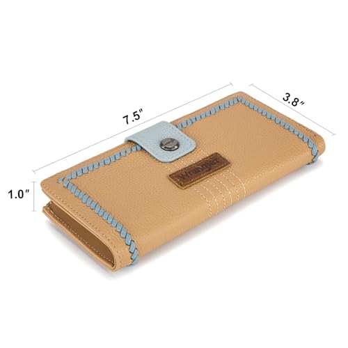 Image of Montana West X Wrangler Women Wallets Minimalist Compact Credit Card Organizer for Woman Ladies Female Rfid Bifold Travel Wallet with Zipper Pocket