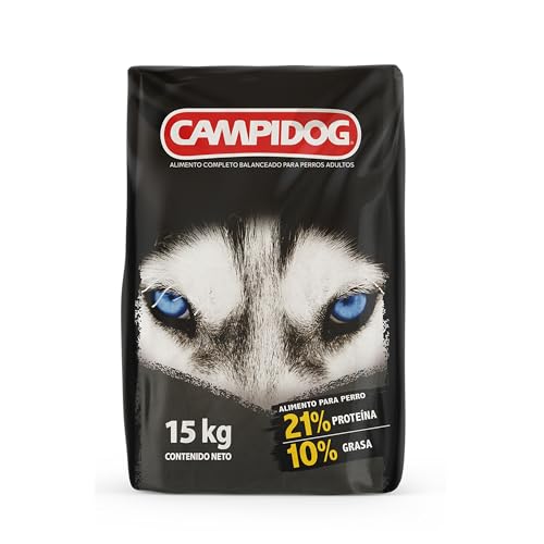 Campidog CAMPI, Croquetas para Perro Adulto, Alimento con 21% de Proteína, Ideal para Razas Grandes, Sabor a Pollo, Costal de 15 kg