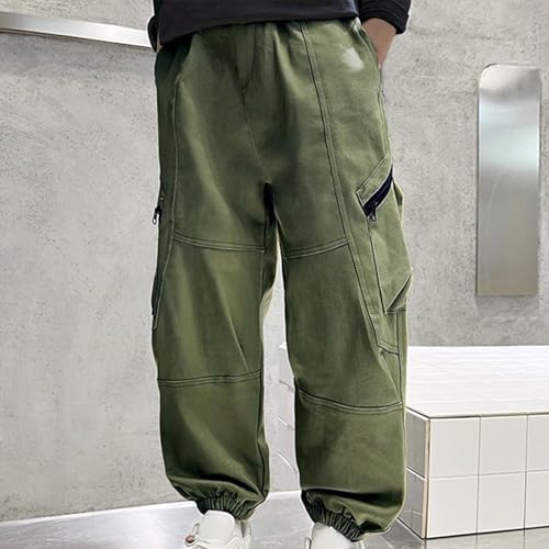 Boys Joggers Lightweight Elastic Waist Casual Harem Sweatpant Fall Fashion Baggy Hiking Outdoor Cargo Pant Zip Pocket2