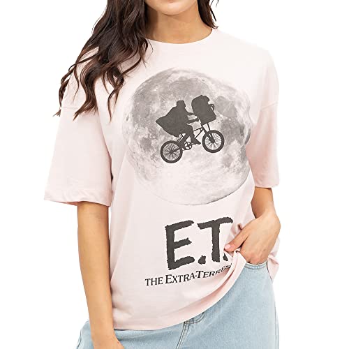 Cotton Soul E.T - Bike Eclipse - Camiseta de gran tamaño para mujer, Blush Pink, XXL Cover