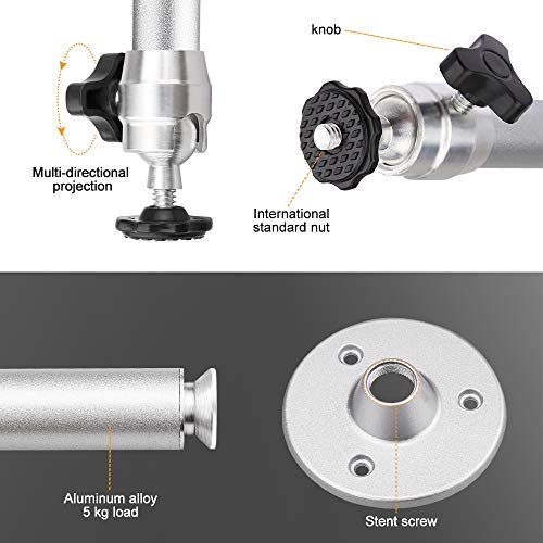Angrox Mini Projector Mount, Projection 360 Degree Mini Stand/Mount for DR.J/VANKYO/QKK/PVO/AuKing/Jinhoo/DBPOWER/Anker/AAXA and Most Other Mini Projector - Thumbnail 4