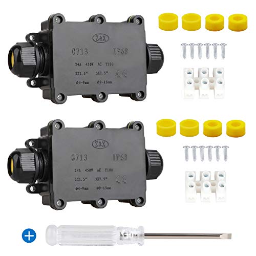 Caja De Conexiones Impermeable Conector De Cable Exterior Conector Ip68 Conector De Manguito Externo Someline O 4mm 8mm Paquete De 4 Bricolaje Y Herramientas Instalacion Electrica