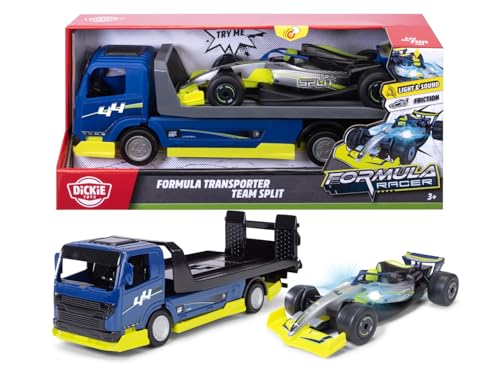 Camion de course Dickie Toys Formula Transporter avec effets sonores et lumineux pour enfant