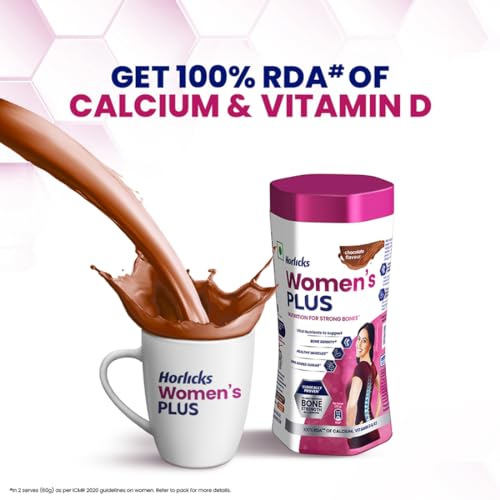 Women's Horlicks Health and Nutrition Drink, 400 gm, Chocolate Flavor Jar (No Added Sugar)