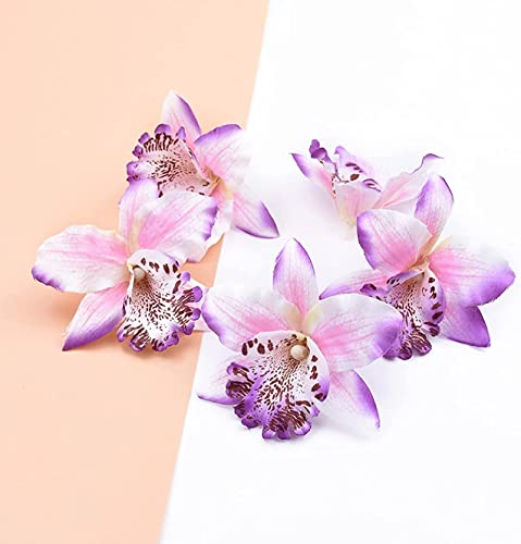 QZQJUILU Flores Falsas 6/10 orquídea Mariposa de Seda, Accesorios de decoración para el hogar, Broche, Corona navideña de Bricolaje, Flores Artificiales Baratas