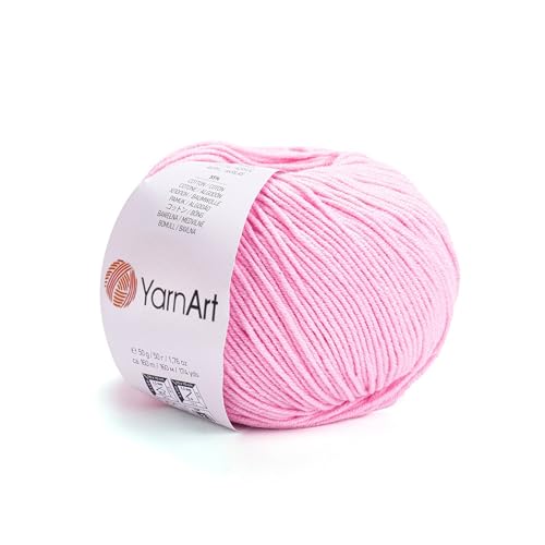 Image of YarnArt Genius Soft Cotton Acrylic Blend Yarn - Amigurumi, Crochet and Knitting -%55 Cotton-45% Acrylic, Craft Yarn for Kids and Adults Garments, Baby Items and Accessories, 174 yds / 50 g