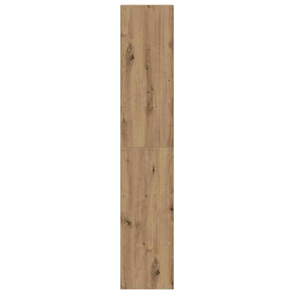 Regały na książki zestaw 2 szt., dąb Artisan, 30 x 30 x 80 cm, materiał drewnopochodny, dwie możliwości montażu, wielofunkcyjna, miejsce do przechowywania, do biura, salonu, porządek