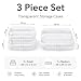3PCS Clear Hard Shell Zipper Cases,Transparent Waterproof Storage Organiser