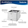 Brother HL-L8260CDW Business Color Laser Printer, Flexible Wireless Networking, Mobile Printing, Speed Up to 33ppm, Automatic Duplex Printing, 2400 x 600 dpi, 250-sheet Capacity, Ethernet, White