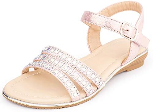 Rommedal Toddler Little Big Kids Girls Party Wedding Princess Dress Sandals Platform wedge heel Sandals