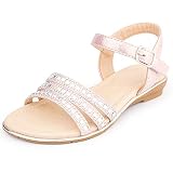 Rommedal Toddler Little Big Kids Girls Party Wedding Princess Dress Sandals Platform wedge heel Sand