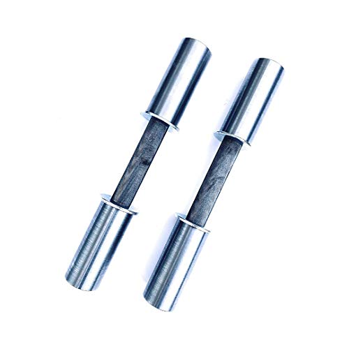 Micro Gainz Premium 2  Olympic Size Steel 14.5-Inch Loadable Dumbbell Handle, Set of 2 Made in the USA