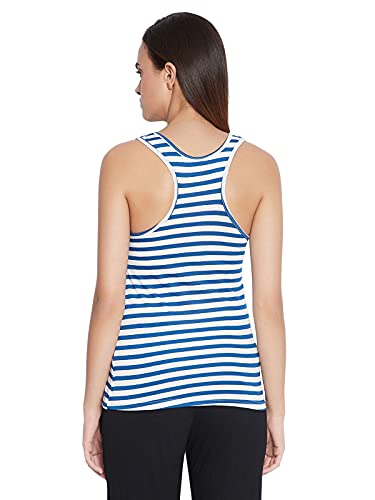 Image of Clovia Women's Cotton Graphic Print Camisole - Blue