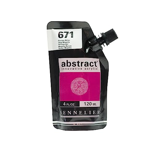 Sennelier Abstract Acrylic Paint Pouch, 4.05 Fl Oz (Pack of 1), Deep Magenta