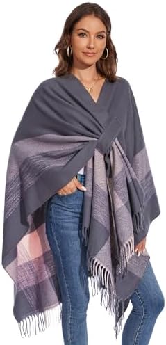 Poncho Damen, Pashmina Schal und Stola | Eleganter Strickponcho für Büro, Reisen, elegante Anlässe und als Geschenk für Damen