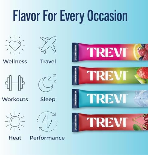 TREVI Electrolytes Powder Packets, Sugar Free Hydration, Favorites 20 Pack - 4