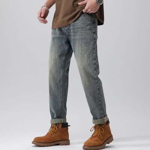 Jeans Pants Trouser Denim Red Ear Quality Stylish Spring and Autumn Loose Casual Slim Classic Men's Long4