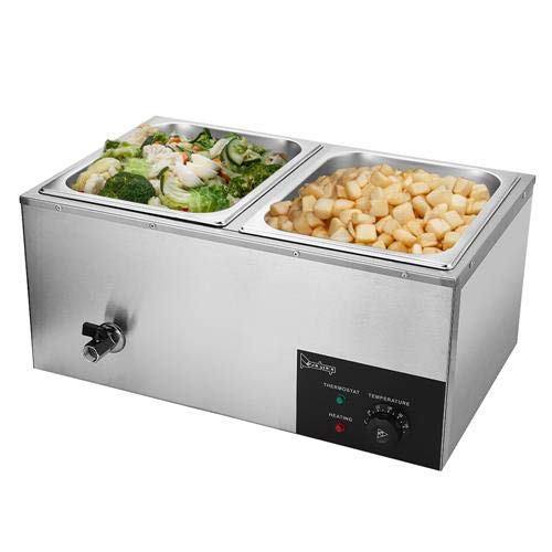 image for ROVSUN ZOKOP 110V Commercial Bain Marie Buffet Food Warmer,Electric 2-