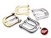 CRAFTMEMORE 4pcs 1 Inch Metal Belt Buckle Single Prong Buckles Leather Craft Accessories SC53- Pick Color (Silver)