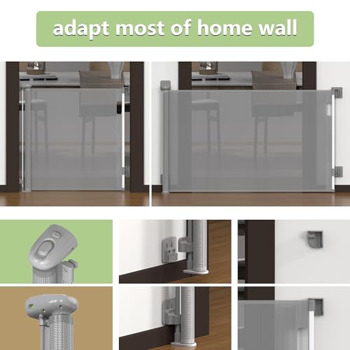 N&V Portão Retrátil Para Bebês, De Malha Extra Largo, Longo Cães, 34