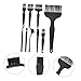SOESFOUFU Complete Electric Razor Brush Cleaner Kit Black 8pcs Razor Cleaning Brushes Sturdy Non-shedding for Shaver Clipper