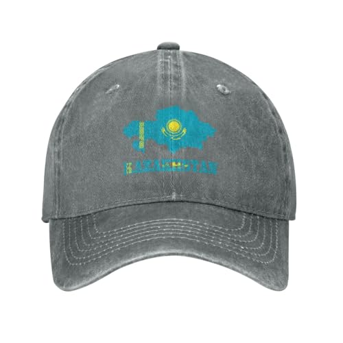 Chapeaux Pare-Soleil Drapeau du Kazakhstan Carte du Kazakhstan Casquette Hip Hop Séchage Rapide Chapeau De Golf Réglable Casquette De Baseball pour Trucker, Adulte, Sport