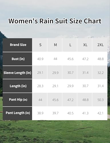 RAINFREEM Regenanzug für Damen, wasserdichte Regenjacke und Hose mit reflektierender Spitze, Regenbekleidung für alle Sportarten, Anti-Sturm, Khaki, Medium