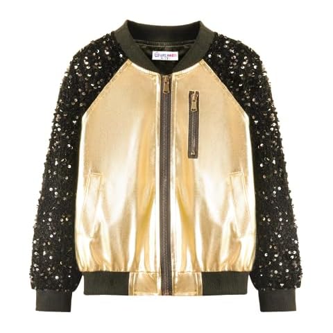 weLaken Metallic Sequin Sleeve Jacket for Kids Cover