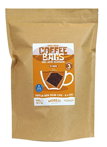 Moreish Decaf Coffee Bags - Swiss Water Decaffeinated Single Origin (x50)