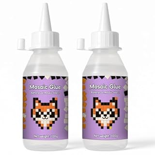 1DFAUL 200g Mosaic Tile Glue Clear, Mosaic Adhesive, Strong Bond, Fast Drying, Waterproof, Non-Toxic, Perfect for DIY Tile Art Projects & Craft Enthusiasts