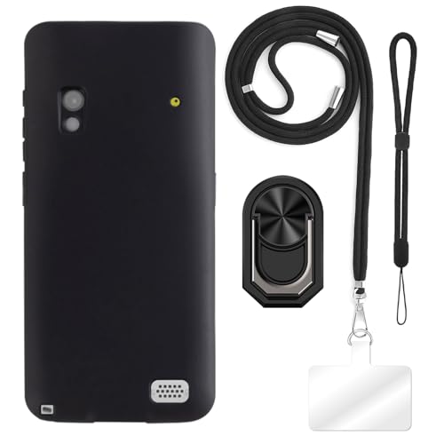 ESACMOT [4 in 1] �P�[�X Honeywell ScanPal EDA50P �Ƃ̌݊�������A�X�g���b�v�A���X�g�o���h�A�����O�t���A�ϏՌ��ی�J�o�[���s�p�Z�b�g (�u���b�N�Z�b�g)