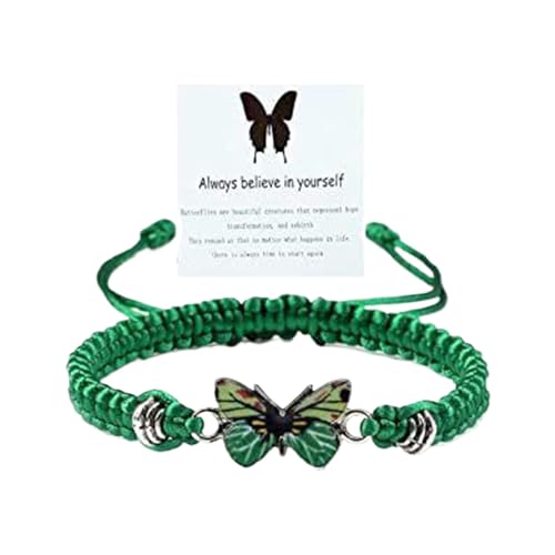 Pulsera de actividad, pulsera de mariposas, pulsera de regalo de cumpleaños para hombre y mujer, joyas de margaritas, talla única, Algodón, Sin gemas