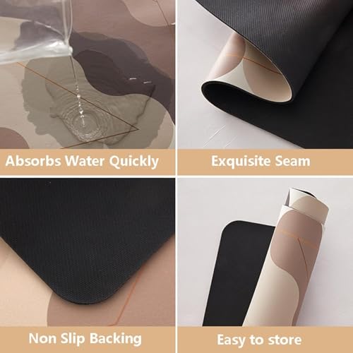 Image of SKVM Water Absorbent mat for Bathroom Kitchen Floor Door Entrance Anti Slip Floor Foot Anti Skid Bathroom Shower mat (Design 20)