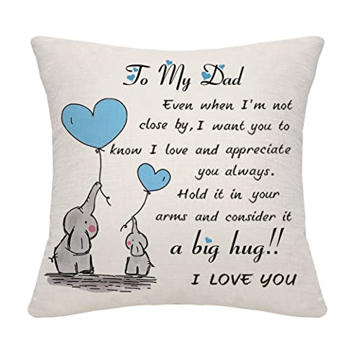 Image of Bommex Dad Gifts from Daughter Son Cushion Cover Throw Pillow Cover Cushion Cover Thanksgiving Gifts (dad-2)