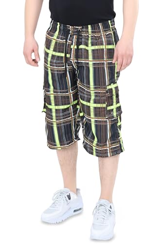 Pantalon de randonnée court 3/4 homme QL05 cargo avec taille élastique