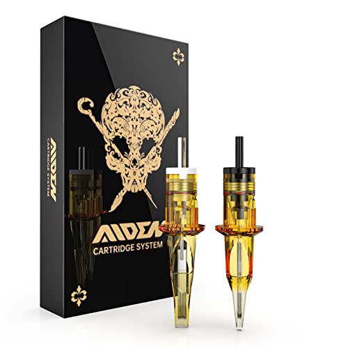 AIDEN Tattoo Cartridge Needles Professional 20pcs #12 Standard Tattoo Needles Mixed Sizes 3RL 5RL 5RM 7RM Compatible with All Standard Rotary Machines (#12）