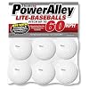 Heater PowerAlley 60 MPH White Lite Baseballs for Training Drills and Pitching Machines Lightweight Safe for IndoorOutdoor Use Pack of 6