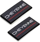 2pcs Cheyenne Cab Emblems Replacement for 88-94 Chevrolet Side Roof Pillar 3D Badge Nameplate (Chrome Red)