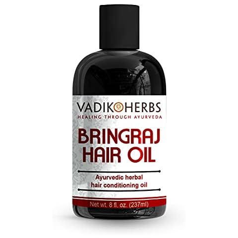 Vadik Herbs Bringraj (Bhringraj) Hair Growth and Conditioning Oil with Rosemary (8 oz) - For Hair Loss, Balding, Thinning, Beard Growth, Scalp Treatment Cover