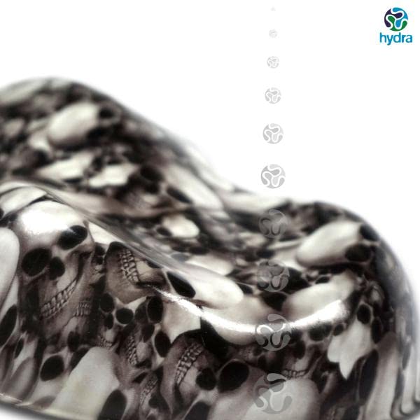 Kit Water Transfer Printing - Pellicola Idrografica 100x100 Cm Con Attivatore, Design Fiamma E Teschio